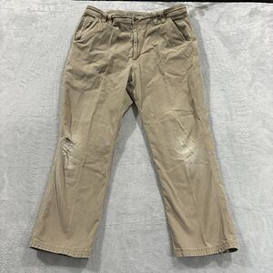 Duluth Pants‎ 37x29.5* Flex Fire Hose Canvas Relaxed Fit Khaki Distressed